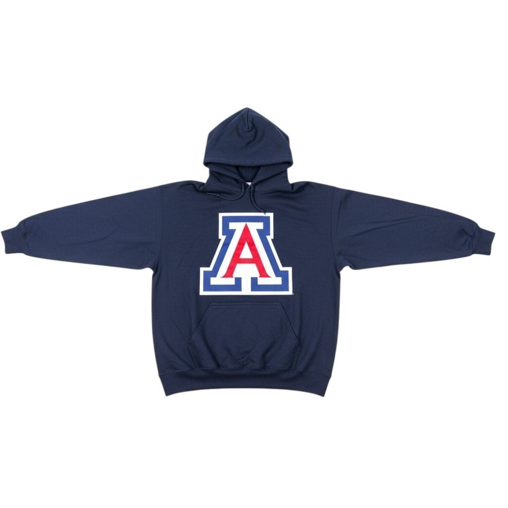 Captivating Arizona Wildcats Hoodie Mens Medium Navy NCAA Sweatshirt NEW